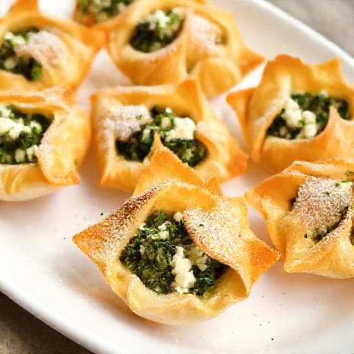 Špenátové taštičky s feta a bylinkami