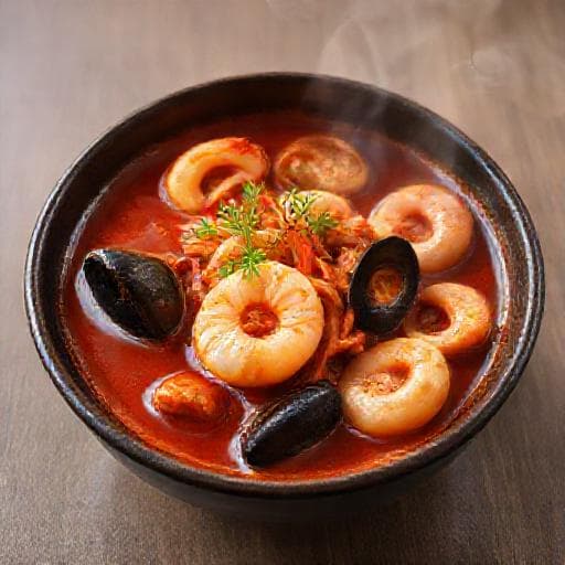 Kimchi Jjigae s morskou plodmi