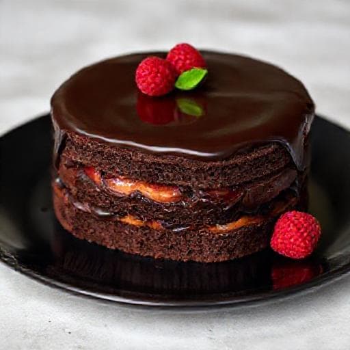 Sacherova torta s čokoládovým ganache