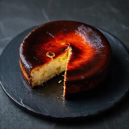 Baskický cheesecake s citrónovou kôrou