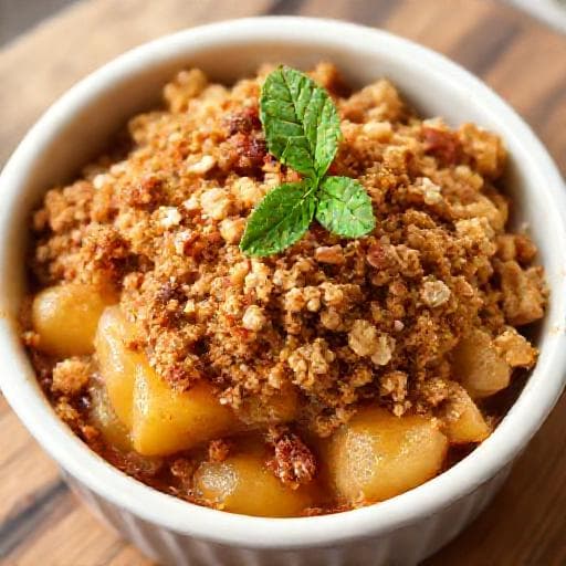 Jablkový Crumble s Orechmi a Ovsenými Vločkami