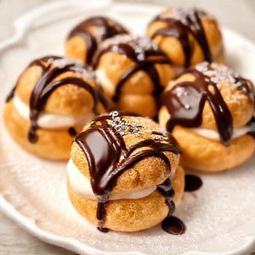 Klasické profiterolky s čokoládovou polevou