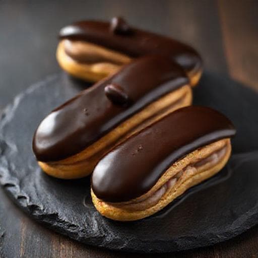 Čokoládové Eclairs s kávovým krémom