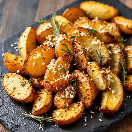 Pečené zemiaky s rozmarínom a parmezánom