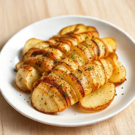 Rýchle zemiaky Hasselback s cesnakom a bylinkami