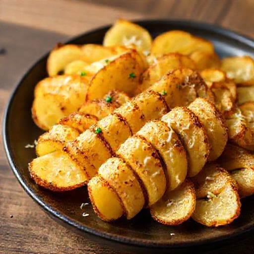 Zemiaky Hasselback s parmezánom a cesnakom