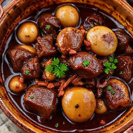 Hovädzie po burgundsky (Boeuf Bourguignon) - Klasické
