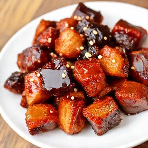Rýchle bravčové rebierka v barbecue omáčke na panvici