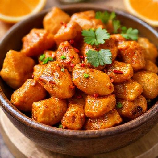 Pomarančové Kurča s Chilli a Zázvorom