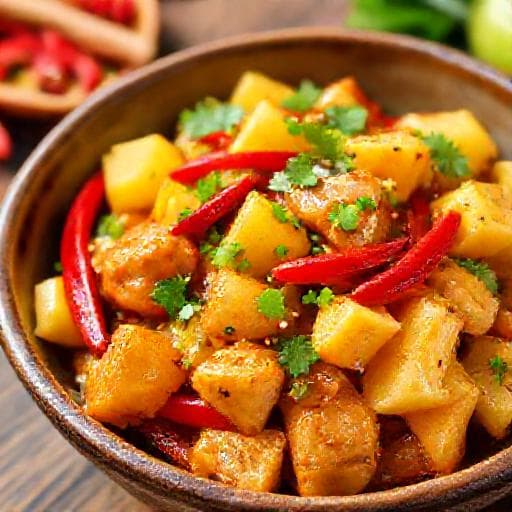 Pikantné kuracie soté s ananásom a chilli