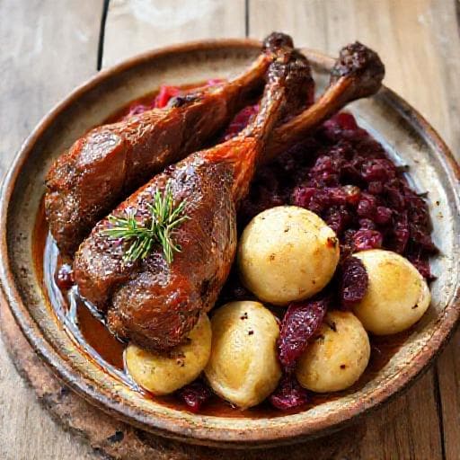 Tradičné Kačacie Stehná Konfitované