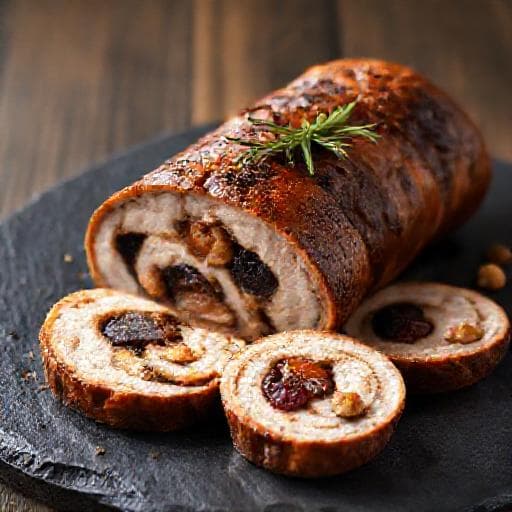 Morčacia roláda so slivkami a orechmi