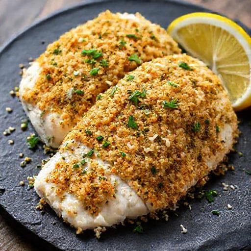 Peixe na Air Fryer com Crosta de Ervas e Parmesão