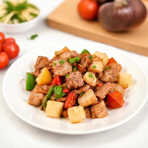 Carne de Porco à Portuguesa Rápida