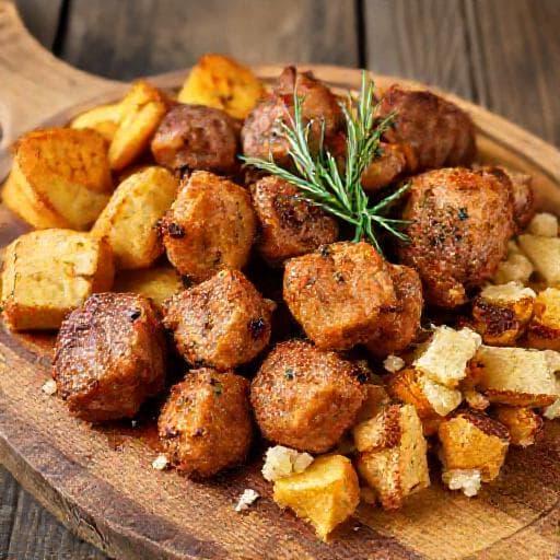 Rojões do Minho com Batata Assada e Broa