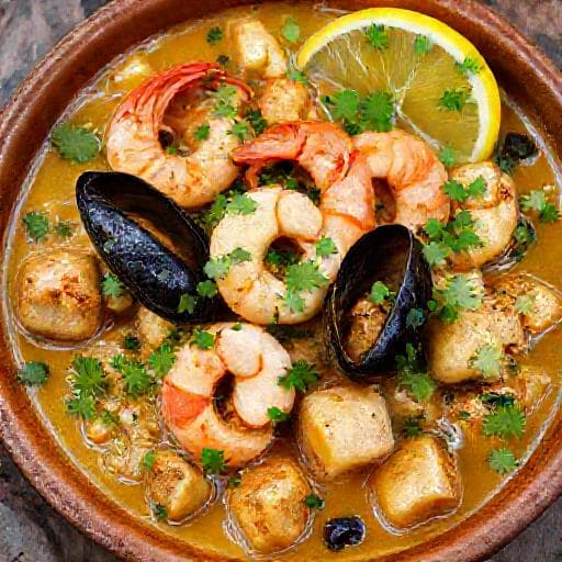 Açorda de Marisco com Toque de Coentros e Limão