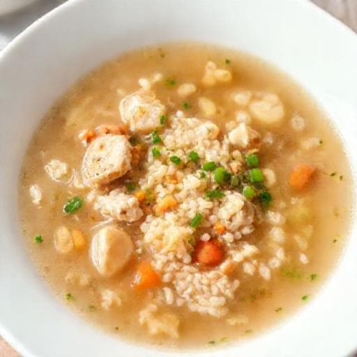 Canja Rápida de Frango e Arroz