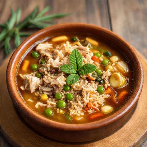 Canja de Peru com Legumes da Época