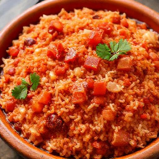 Arroz de Tomate com Chouriço e Pimentão