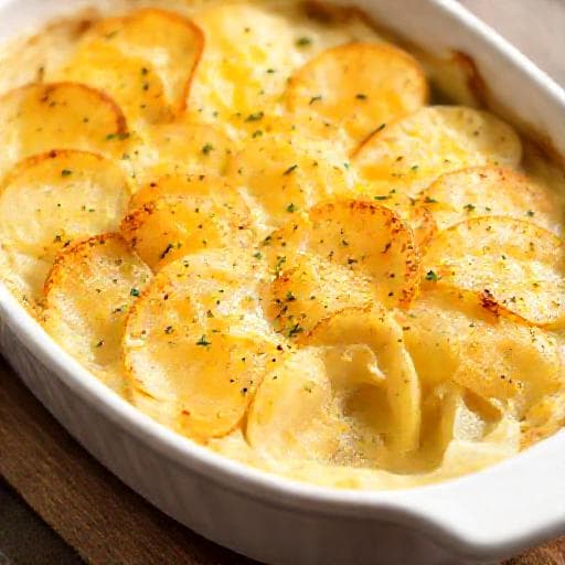 Batatas Gratinadas Rápidas com Queijo