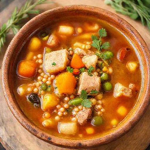 Sopa de Trigo Madeirense com Legumes da Época
