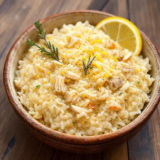 Risoto Rápido de Frango e Limão