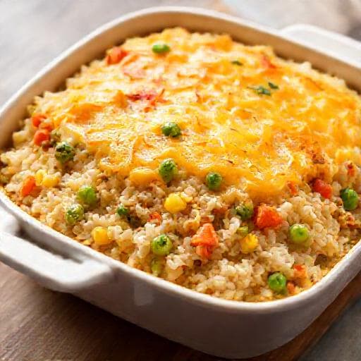 Arroz de Forno Rápido com Legumes