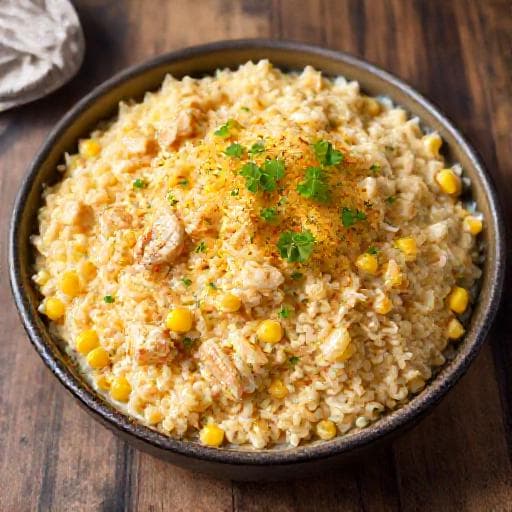 Arroz Cremoso com Frango e Milho Cremoso (Toque Regional)
