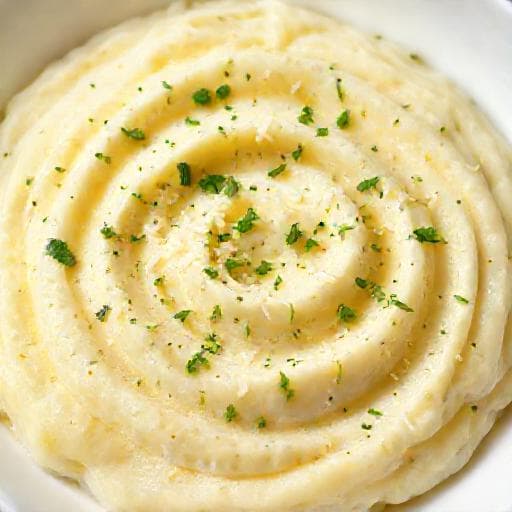 Purê de Batata com Queijo Parmesão e Ervas