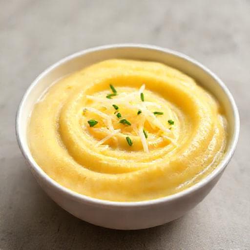 Purê de Mandioca Rápido com Queijo