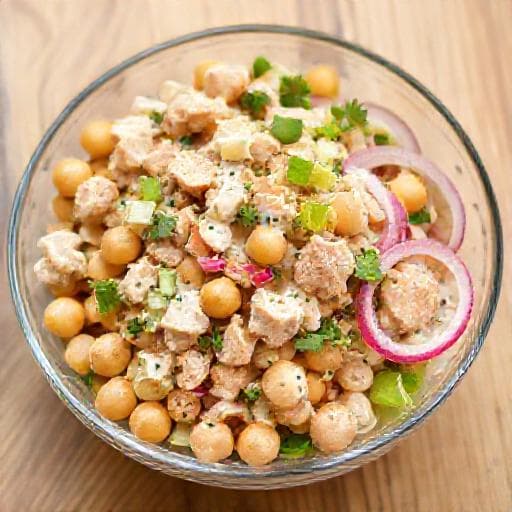 Salada Rápida de Grão-de-Bico com Atum