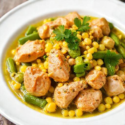 Frango com Quiabo e Milho Verde