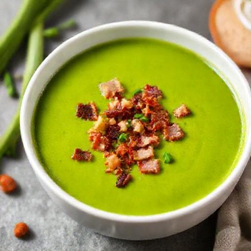 Sopa de Ervilha Rápida com Bacon