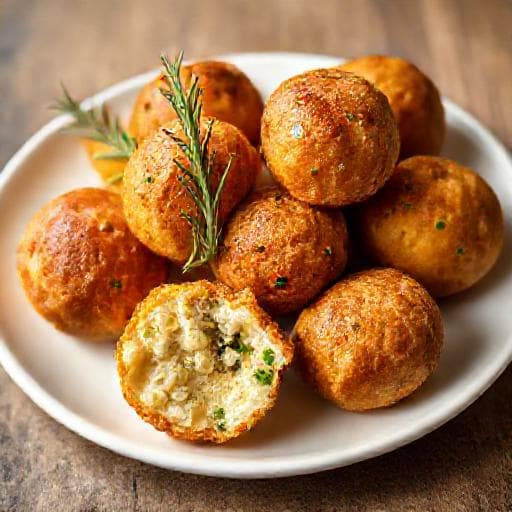 Bolinha de Queijo com Ervas Finas