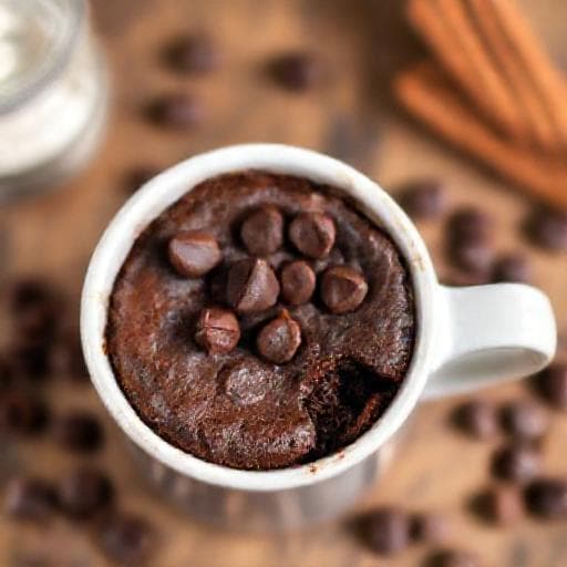 Bolo de Chocolate Rápido de Caneca
