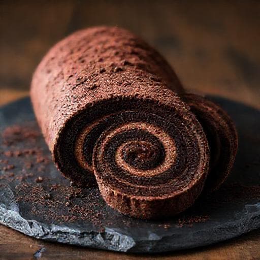 Bolo de Rolo de Chocolate