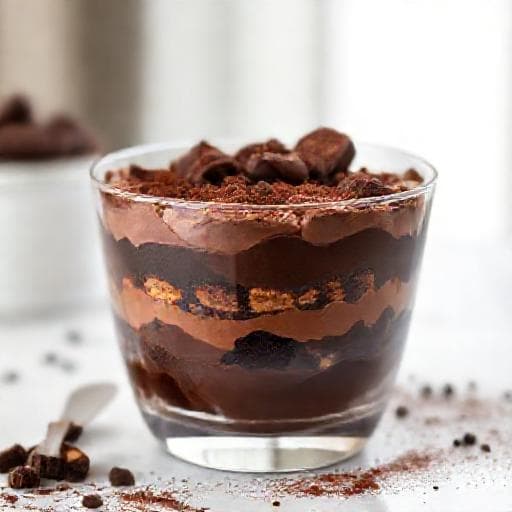 Pavê de Chocolate com Café e Brigadeiro