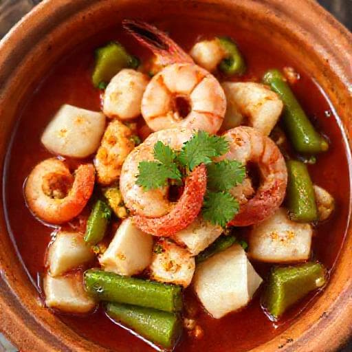 Calulu de Peixe com Camarão e Quiabo