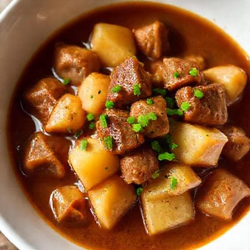 Carne de Panela Rápida com Batatas