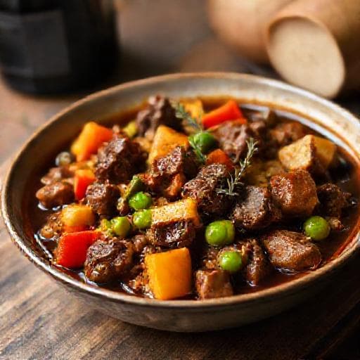 Picadinho de Carne com Legumes e Toque de Vinho