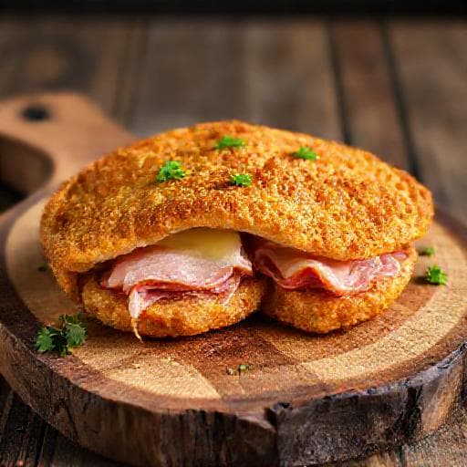 Bife à Milanesa com Queijo e Presunto (Cordon Bleu Simplificado)