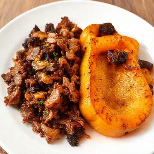 Carne Seca Acebolada com Abóbora Rápida