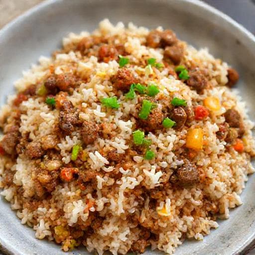 Arroz Carreteiro Rápido de Panela de Pressão