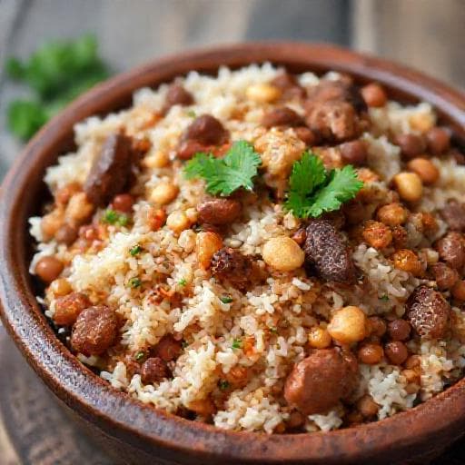 Baião de Dois com Carne de Sol e Caju