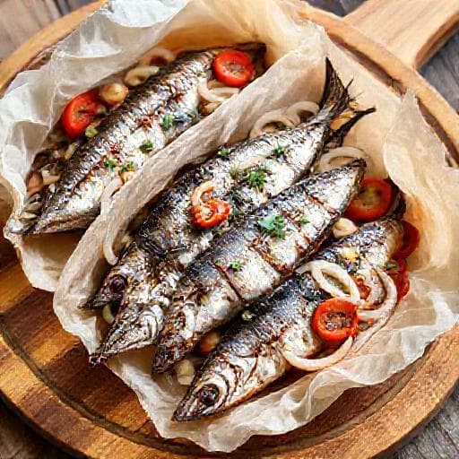 Sardinhas Assadas em Papelotes