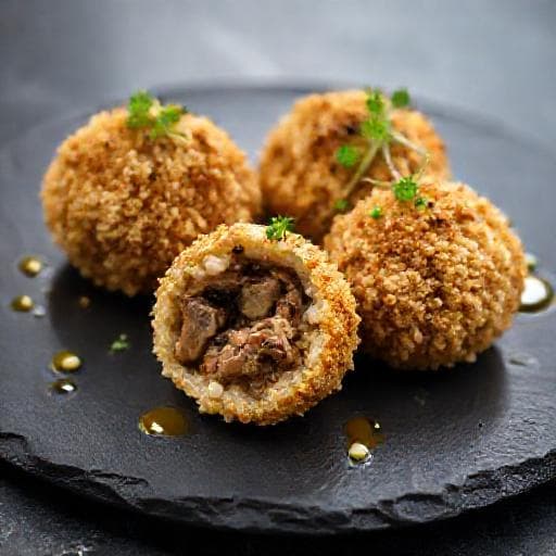 ארנצ'יני עם פטריות וטראפל
