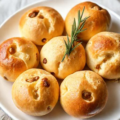לחמניות בריוש מהירות עם שום קונפי