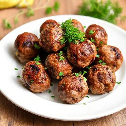 קציצות טלה מהירות עם עשבי תיבול