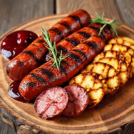 Kiełbasa z Grilla po Góralsku z Oscypkiem