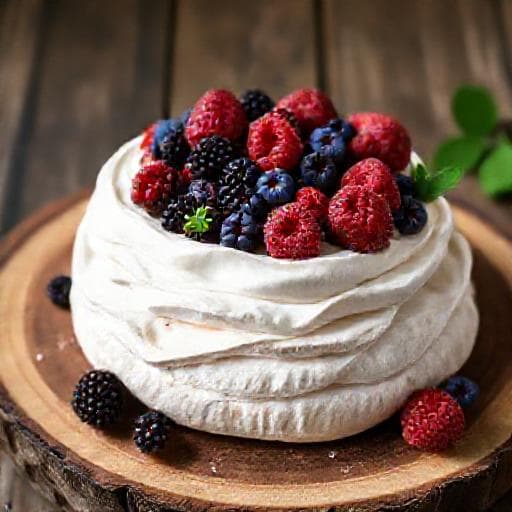 Szybka Beza Pavlova z Owocami Leśnymi